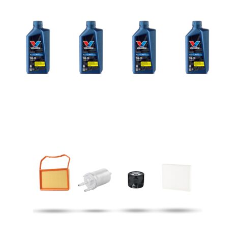 Kit tagliando 4 FILTRI e 4L OLIO compatibile con Seat Ibiza IV 1.0 55kw dal 2015