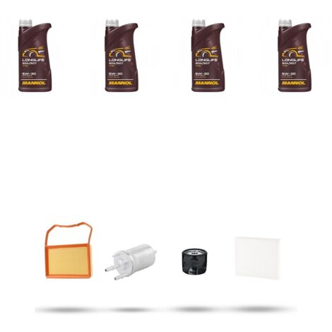 Kit tagliando 4 FILTRI e 4L OLIO compatibile con Seat Ibiza IV 1.0 TFSI 70kw dal 2015