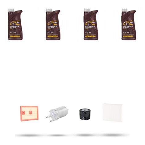 Kit tagliando 4 FILTRI e 4L OLIO compatibile con Seat Ibiza IV 1.2 TSI 66kw dal 2015