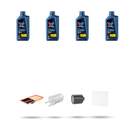 Kit tagliando 4 FILTRI e 4L OLIO compatibile con Seat Ibiza IV 1.4 16v 63kw dal 2008