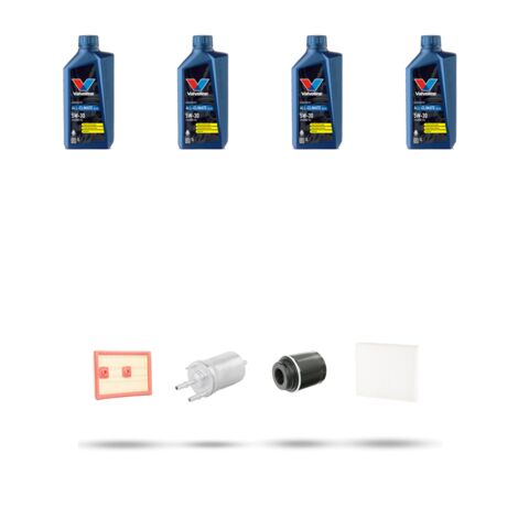 Kit tagliando 4 FILTRI e 4L OLIO compatibile con Seat Ibiza IV 1.4 TSI 103kw dal 2013