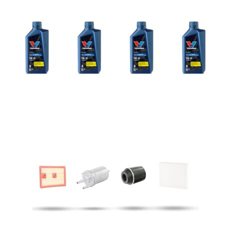 Kit tagliando 4 FILTRI e 4L OLIO compatibile con Seat Ibiza IV 1.4 TSI 110kw dal 2015