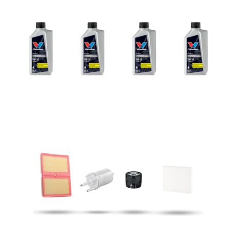 Kit tagliando 4 FILTRI e 4L OLIO compatibile con Skdoa Rapid (NH3,NH1) 1.0 TSI 81kw dal 2017