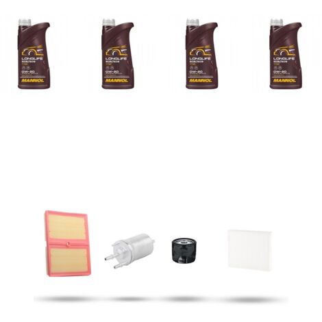 Kit tagliando 4 FILTRI e 4L OLIO compatibile con Skdoa Rapid (NH3,NH1) 1.0 TSI 81kw dal 2017
