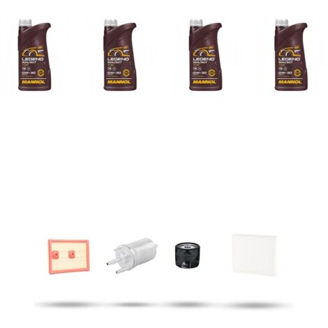 Kit tagliando 4 FILTRI e 4L OLIO compatibile con Skdoa Rapid (NH3,NH1) 1.2 TSI 66kw dal 2015