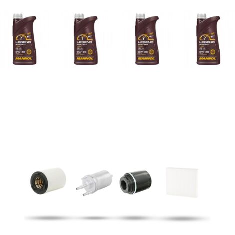 Kit tagliando 4 FILTRI e 4L OLIO compatibile con Skdoa Rapid (NH3,NH1) 1.4 TsI 90kw dal 2012