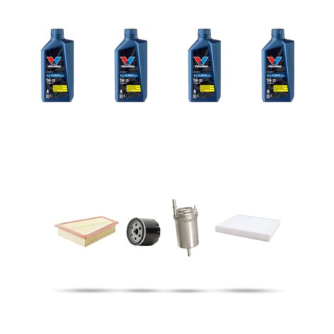 Kit tagliando 4 FILTRI e 4L OLIO compatibile con Skoda Fabia I (6Y2,6Y3,6Y5 ) 1.0 37kw dal 1999