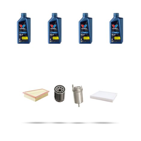 Kit tagliando 4 FILTRI e 4L OLIO compatibile con Skoda Fabia I (6Y2,6Y3,6Y5 ) 2.0 85kw dal 1999