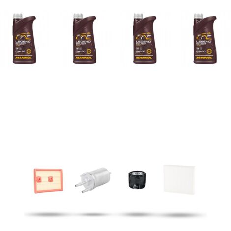 Kit tagliando 4 FILTRI e 4L OLIO compatibile con Skoda Fabia III (NJ3,NJ5) 1.2 TSI 66kw Dal 2014