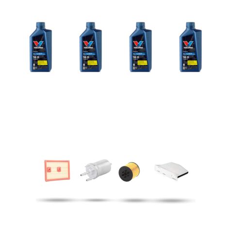 Kit tagliando 4 FILTRI e 4L OLIO compatibile con Skoda Octavia II 1.6 FSI 85kw Dal 2004 al 2008