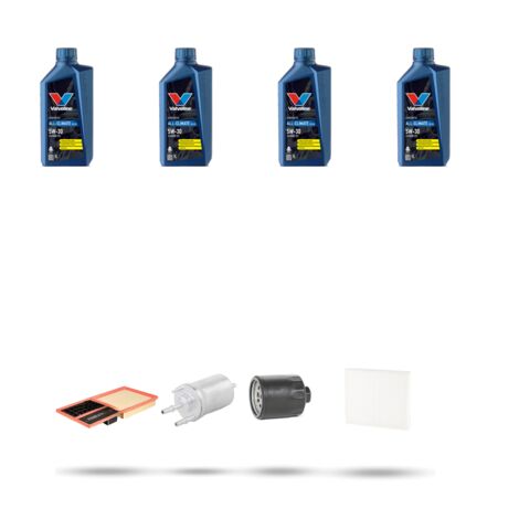 Kit tagliando 4 FILTRI e 4L OLIO compatibile con Skoda Praktik 1.4 16v 63kw dal 2007