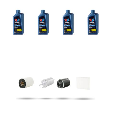 Kit tagliando 4 FILTRI e 4L OLIO compatibile con Skoda Roomster 1.2 TSI 77kw Dal 2010