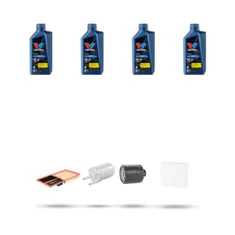 Kit tagliando 4 FILTRI e 4L OLIO compatibile con Skoda Roomster 1.4 16v 63kw Dal 2006