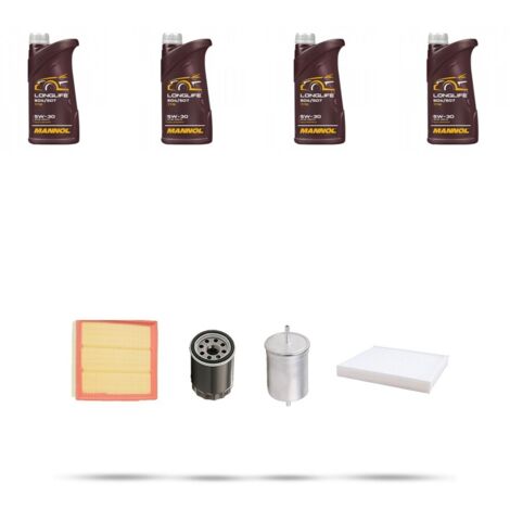 Kit tagliando 4 FILTRI e 4L OLIO compatibile con Skoda Superb I (3U) 1.8 20v 110kw Dal 2002