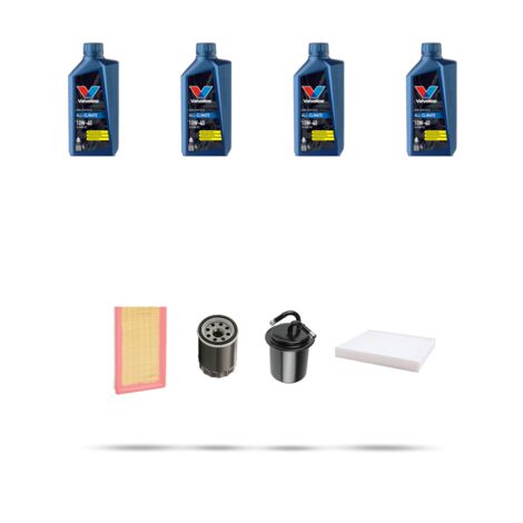 Kit tagliando 4 FILTRI e 4L OLIO compatibile con Subaru Impreza II 1.6 70kw dal 2000