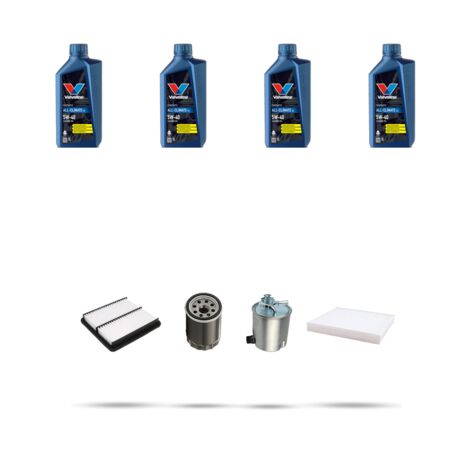 Kit tagliando 4 FILTRI e 4L OLIO compatibile con Suzuki Jimny I 1.5 DDIS 48kw dal 2003
