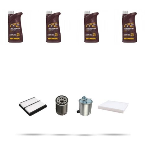 Kit tagliando 4 FILTRI e 4L OLIO compatibile con Suzuki Jimny I 1.5 DDIS 63kw dal 2005