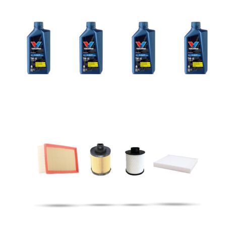 Kit tagliando 4 FILTRI e 4L OLIO compatibile con Suzuki Swift III 1.3 DDIS 55kw dal 2005