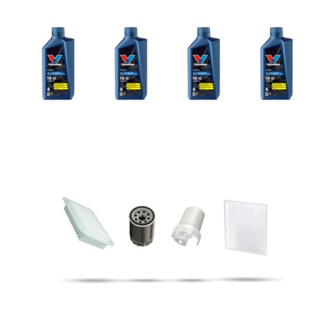 Kit tagliando 4 FILTRI e 4L OLIO compatibile con Toyota Yaris I (p1) 1.5 TS 78kw Dal 2001