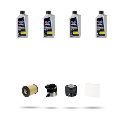 Kit tagliando 4 FILTRI e 4L OLIO compatibile con Volvo C30 1.6 Diesel 80KW dal 2006 al 2010