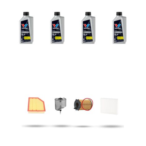 Kit tagliando 4 FILTRI e 4L OLIO compatibile con Volvo S60 II V60 Cross Country 1.6 D2 84kw dal 2011