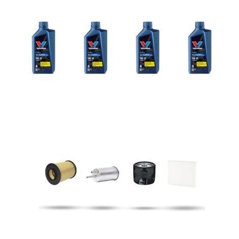 Kit tagliando 4 FILTRI e 4L OLIO compatibile con Volvo V40 II V40 Cross Country Dal 1.6 T2 84kw 2013