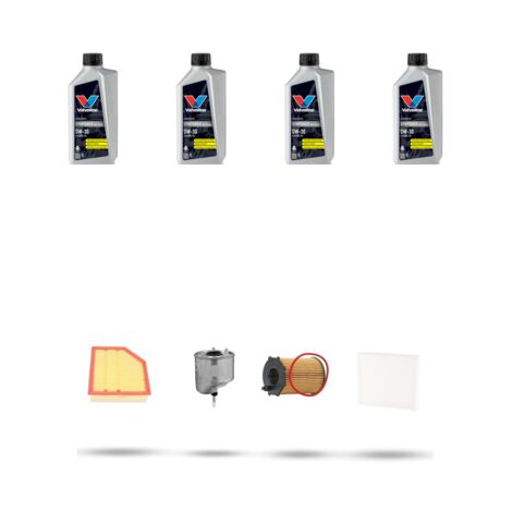 Kit tagliando 4 FILTRI e 4L OLIO compatibile con Volvo V60 1.6 D2 84kw Dal 2011