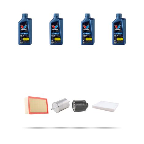 Kit tagliando 4 FILTRI e 4L OLIO compatibile con Vw Bora 1.6 16v 78kw dal 2000