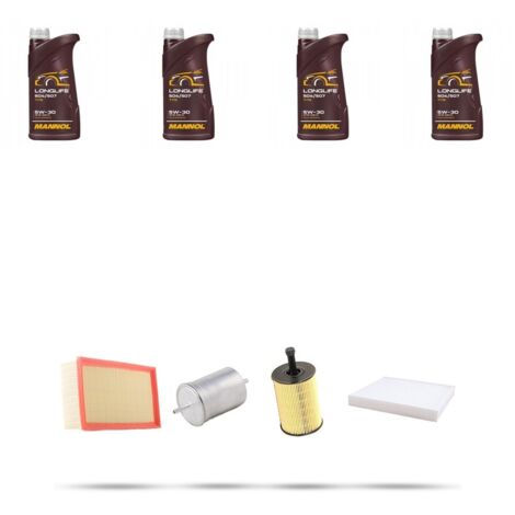 Kit tagliando 4 FILTRI e 4L OLIO compatibile con Vw Bora 2.3 v5 110kw dal 1998