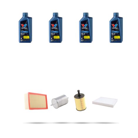 Kit tagliando 4 FILTRI e 4L OLIO compatibile con Vw Bora 2.3 v5 110kw dal 1998