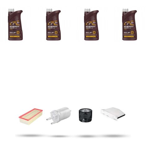 Kit tagliando 4 FILTRI e 4L OLIO compatibile con Vw Eos (1F7,1F9) 1.4 TSI 118kw Dal 2008