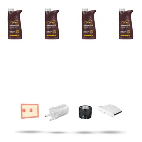Kit tagliando 4 FILTRI e 4L OLIO compatibile con Vw Eos (1F7,1F9) 1.6 FSI 85kw Dal 2006