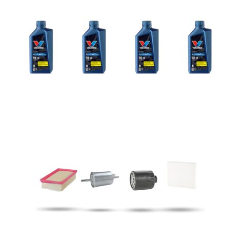 Kit tagliando 4 FILTRI e 4L OLIO compatibile con Vw Fox (5Z1) 1.4 55kw Dal 2005
