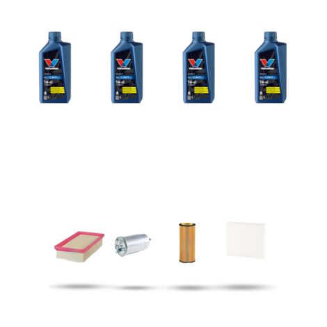 Kit tagliando 4 FILTRI e 4L OLIO compatibile con Vw Golf IV (1j1 1j5) 1.9 TDI 85kw Dal 1998 al 2001