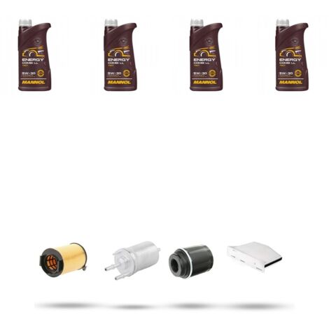 Kit tagliando 4 FILTRI e 4L OLIO compatibile con Vw Golf VI (5K15,5J5,5M1,517,521 1.2 TSI 77kw Dal 2009