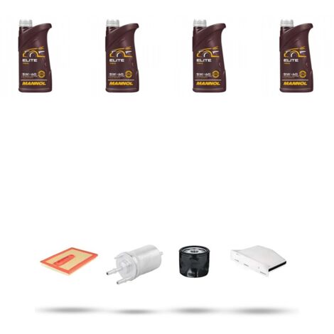 Kit tagliando 4 FILTRI e 4L OLIO compatibile con Vw Golf VI (5K15,5J5,5M1,517,521 1.4 TSI 110kw Dal 2013