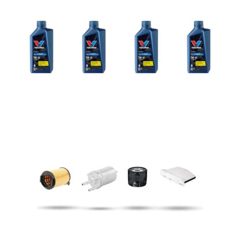 Kit tagliando 4 FILTRI e 4L OLIO compatibile con Vw Golf VI (5K15,5J5,5M1,517,521) 1.4 TSI 90kw Dal 2008