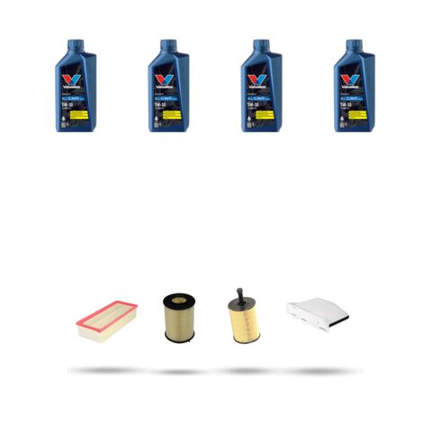 Kit tagliando 4 FILTRI e 4L OLIO compatibile con Vw Golf VI (5K15,5J5,5M1,517,521) 2.0 TDI 103kw Dal 2008