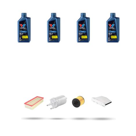 Kit tagliando 4 FILTRI e 4L OLIO compatibile con Vw JETTA III (1k2) 1.4 TSI 125kw Dal 2006 al 2010