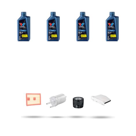 Kit tagliando 4 FILTRI e 4L OLIO compatibile con Vw Jetta IV (162) 1.2 TSI 77Kw dal 2011