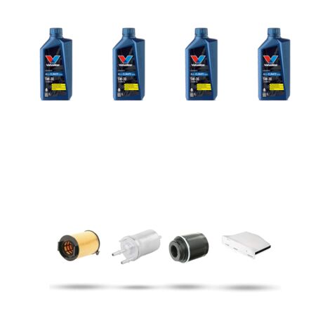 Kit tagliando 4 FILTRI e 4L OLIO compatibile con Vw Jetta IV (162) 1.4 TSI 90kw Dal 2011