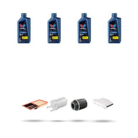 Kit tagliando 4 FILTRI e 4L OLIO compatibile con Vw Jetta IV (162) 1.6 63kw Dal 2013