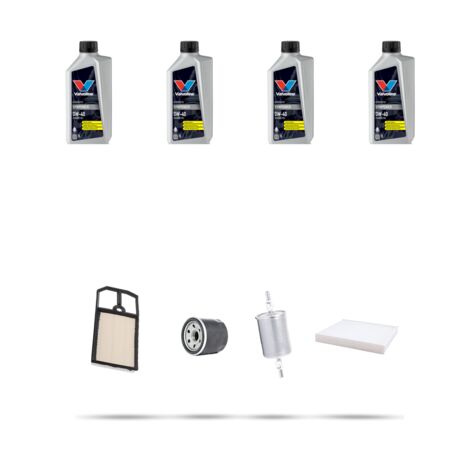 Kit tagliando 4 FILTRI e 4L OLIO compatibile con Vw Lupo 1.4 16v 74kw dal 1998