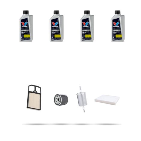 Kit tagliando 4 FILTRI e 4L OLIO compatibile con Vw Lupo 1.4 55kw dal 1998