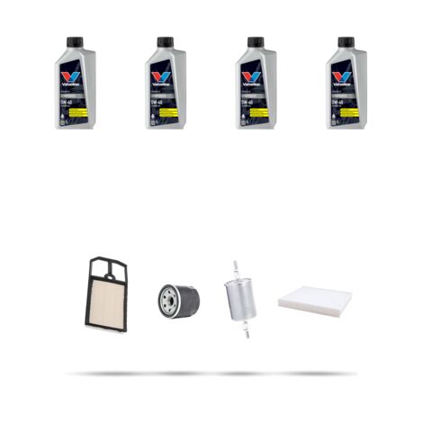 Kit tagliando 4 FILTRI e 4L OLIO compatibile con Vw Lupo 1.6 GTi 92kw dal 2000