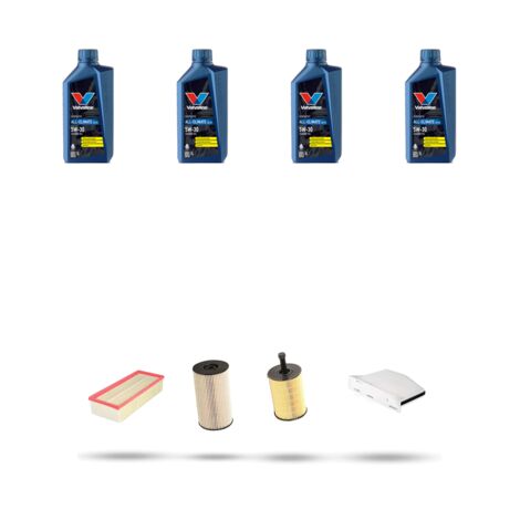Kit tagliando 4 FILTRI e 4L OLIO compatibile con Vw Passat (3c2,3c5) 1.9 TDI 77kw Dal 2005 al 2008