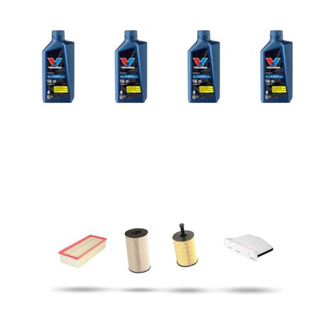 Kit tagliando 4 FILTRI e 4L OLIO compatibile con Vw Passat (3c2,3c5) 2.0 BlueTDI 105kw Dal 2009 al 2010