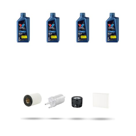Kit tagliando 4 FILTRI e 4L OLIO compatibile con Vw POLO V (6R,6C) 1.4 Blue GT 103kw Dal 2012