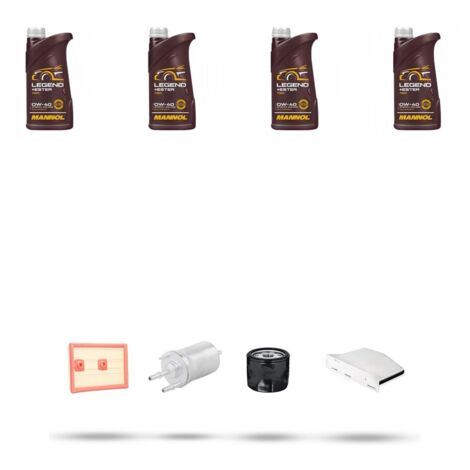 Kit tagliando 4 FILTRI e 4L OLIO compatibile con VW Scirocco III (1K8) 1.4 TSI 92kw Dal 2013
