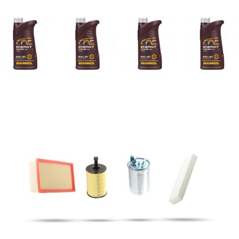 Kit tagliando 4 FILTRI e 4L OLIO compatibile con Vw Sharan I (7M) 2.0 TDI 103kw Dal 2005
